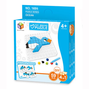 Vendita calda costruzione di blocchi educativi <span class=keywords><strong>puzzle</strong></span> oceano da te serie 1 piastra di base + 59 pz - Product Image 1