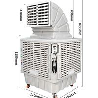 Refroidisseur d'eau industriel à sortie d'air unilatérale |   Ventilateur de refroidissement à vitesse fixe pour usines textiles et ateliers