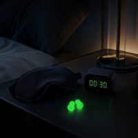 Bouchons d'oreilles en silicone personnalisés avec logo lumineux dans le noir, réduction du bruit pour le sommeil et les voyages, réutilisables, certifiés EN352-2