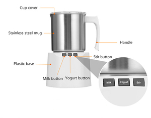 <span class=keywords><strong>Mousseur</strong></span> à <span class=keywords><strong>lait</strong></span> électrique 3 en 1 en plastique, automatique, 500 ml, pour <span class=keywords><strong>lait</strong></span> <span class=keywords><strong>chaud</strong></span> et <span class=keywords><strong>froid</strong></span>, pour hôtel et usage domestique - Product Image 2