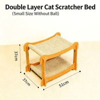 Lit superposé double pour chat, résistant aux griffures, anti-chute, tout-en-un pour jouer et dormir, grand espace, accessoire pour aiguiser les griffes