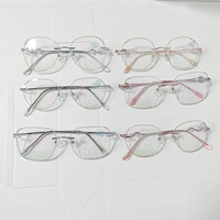 Monturas de Gafas de Titanio sin Montura al por Mayor, Patillas Ópticas para Prescripción, Gafas Ligeras de Titanio, Stock a Granel