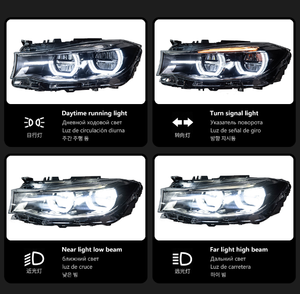 ไฟหน้า AURON รุ่นใหม่สำหรับรถยนต์ซีรีส์ 3 F34 ปี 2013-2020 พร้อมไฟ DRL 6000K 6000 ลูเมนส์ 12V 36W ใช้ได้กับรถยนต์ทั่วไป สำหรับการติดตั้งเพิ่มเติม/อัพเกรด - Product Image 6