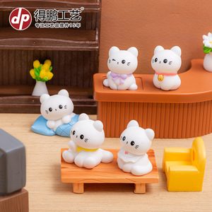 ดีพี คราฟท์ เรซิ่น ฟิกเกอร์สัตว์จิ๋ว น่ารัก ตกแต่งบ้าน ตกแต่งโต๊ะทำงาน - Product Image 3