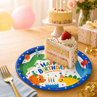 Assiettes en papier jetables biodégradables XIELI, fabriquées en Indonésie, personnalisées, 12 pouces, résistantes, compatibles micro-ondes, pour fêtes d'anniversaire
