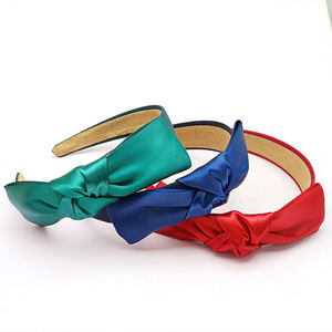 Logotipo personalizado <span class=keywords><strong>Bandeau</strong></span> Cheveux Femm Bowknot diadema OEM/ODM tela diadema Color sólido de ala ancha banda de tela <span class=keywords><strong>para</strong></span> la cabeza <span class=keywords><strong>para</strong></span> las <span class=keywords><strong>niñas</strong></span> - Product Image 1