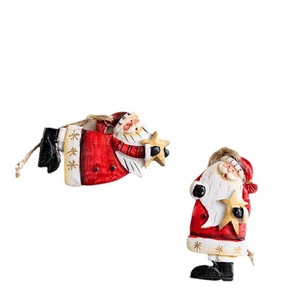 <b>Christmas</b> Resin Santa Ornaments Hanging Retro Style Tree Decorations Mini <b>Figures</b> Hand Painted For <b>Christmas</b> - Product Image 5