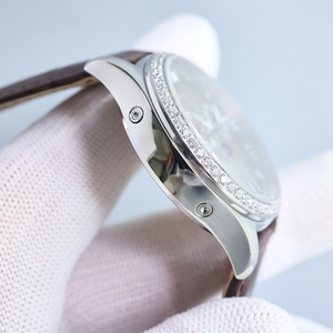 Montre à remontage automatique avec affichage de la date complète, mouvement résistant aux chocs, boîtier diamanté Stealth Wealth marron, vente flash - Product Image 4