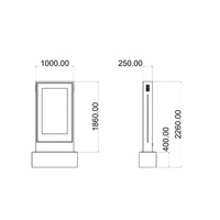 Écran publicitaire numérique pour abri de bus extérieur de 65 pouces avec écran LCD haute luminosité et CMS à distance