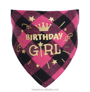 Bandanas pour <span class=keywords><strong>chien</strong></span> de taille réglable Conception de fête d'<span class=keywords><strong>anniversaire</strong></span> en polyester Écharpe pour animaux de compagnie bavoirs - Product Image 4