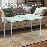 Pieds de table pliants ménagers super légers à hauteur réglable pour dîner en plein air BBQ Camping Table & Chair Set