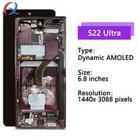 Écran LCD d'origine pour Samsung Galaxy S22 Ultra, assemblage d'écran de remplacement, numériseur tactile