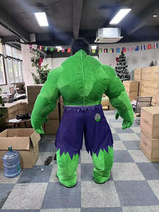 2m/2.6m/3m Logo personalizzato formato adulto <span class=keywords><strong>Hulk</strong></span> gonfiabile gigante verde personaggi dei cartoni animati decorazione gonfiabile mascotte <span class=keywords><strong>Costume</strong></span> - Product Image 3