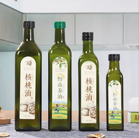 Bouteilles en verre carrées pour huile d'olive Marasca, vente en gros d'usine, 250, 500, 750 ml, avec bouchon à vis et impression sérigraphique