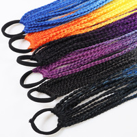 Perruque queue de cheval Yaki Dreadlock tressée en fibre haute température, double trame, 12 pièces, cheveux synthétiques à tresser
