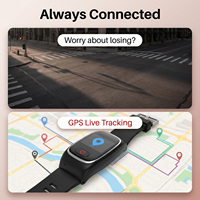 Montre connectée 4G SOS avec écran TFT, navigation GPS, alarme de chute, base de charge, double SIM, suivi du sommeil et suivi de la forme physique pour personnes âgées