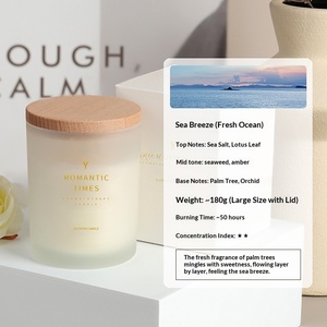 Vela artesanal de cera de soja mezclada sin aroma, hecha a mano, de 180g, en vaso de vidrio esmerilado romántico, para regalo de boda en interiores, transfronteriza - Product Image 4