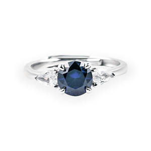 Anillo de circonia cúbica para mujer, sortija de 6,5mm, para fiesta - Product Image 1