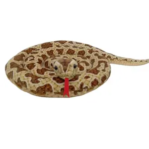 Kustom logo ular boneka hewan mewah raksasa Anaconda realistis mainan anak-anak