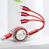 Kabel Data Mini Portabel 3 in 1 dengan Stiker Logo Custom untuk Aktivitas