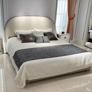 Juego de Muebles de Dormitorio Doble Moderno, Cama King Size de Lujo Tapizada en Cuero FD-007, Juego de Muebles de Dormitorio, Cama King Size de Lujo F - Product Image 4