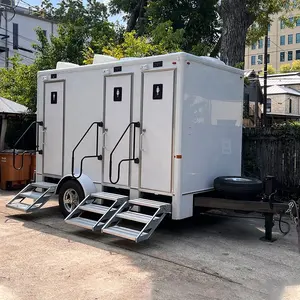 Outdoor Mobile mit Dusche Tragbarer Container Haus Toiletten anhänger Praktischer tragbarer Toiletten anhänger mit Logo