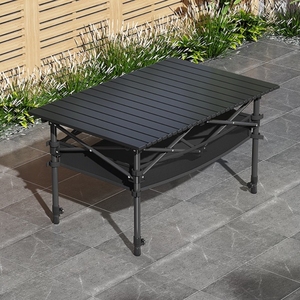 Table pliante portable moderne en aluminium pour l'extérieur, table stable en acier au carbone pour le camping - Product Image 4