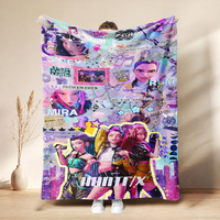Couverture en flanelle ChamXue, style coréen K-Pop, motif chasseurs de sorcières, couverture de sieste en flanelle, mignonne, quatre saisons, douce