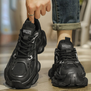 Zapatillas de Hombre con Cordones, Transpirables, Casuales, de Suela Gruesa, Ligeras, de Lujo, a la Moda, para el Campus, Combinables con Todo, para Jóvenes - Product Image 2
