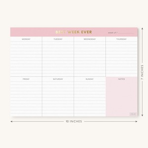 Portablocco Compatto Salvaspazio in Stile Art Déco con Superficie Magnetica Extra Spessa Cancellabile, <span class=keywords><strong>Calendario</strong></span> da Frigorifero - Product Image 2