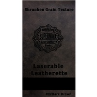 Feuilles de similicuir PU brun foncé/noir texturé à grain rétrécissant, vierges, pour gravure laser