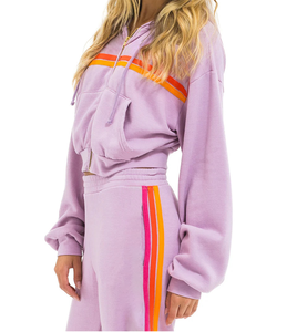 Nuevas sudaderas con capucha y cremallera para mujer Aviator Nation, sudaderas con capucha de manga larga con 5 rayas arcoíris y chándal de punto suelto - Product Image 2