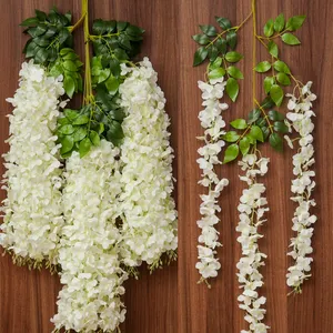 Grosir Bunga Wisteria Buatan Pernikahan Warna-warni Sutra untuk Dekorasi Pesta Taman Rumah