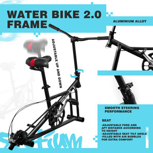 EU-magazijn Drop Ship Favoriete Nieuwe Ontwerp Opblaasbare Enkele Water Bike Pedalo Pedaal Boot Drijvende Fiets Te Koop - Product Image 3