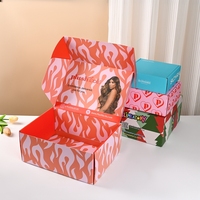 Caja de Envío Personalizada al por Mayor con Impresión Morada en Ambos Lados y Logotipo, Caja de Embalaje de Papel Corrugado con Impresión a Color