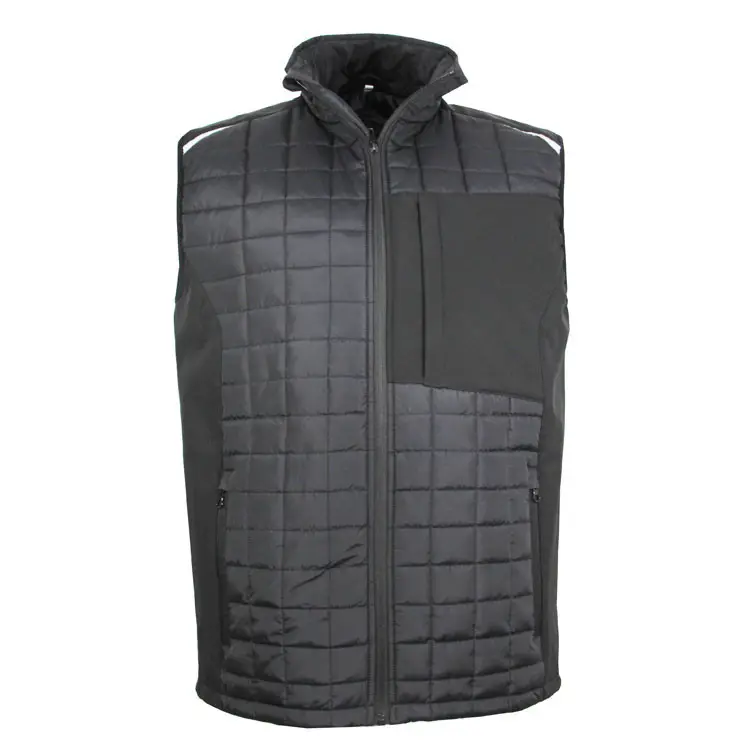 2022 OEM new design safety work men's fashion padded vests safety vest mens vest down