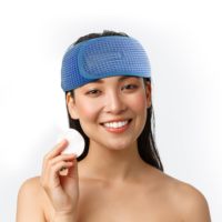Bandeau en coton gaufré personnalisé avec logo pour filles, bandeau élastique brodé pour maquillage et spa, vente en gros pour femmes