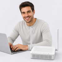 Sumavision HG627 FTTH IP TCP ONU GPON EPON XPON Módem Gateway Industrial IoT 4 en 1 con WIFI6 de Doble Banda Gigabit de Banda Ancha