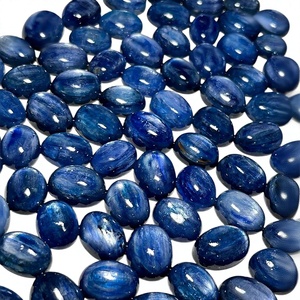FAIJAN GEMS Gemas de Cianita Azul Natural Real, Certificadas por IGI, Calidad AAA, Corte Brillante, Cabujón, Tamaño Personalizable - Product Image 1