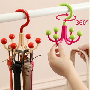 Practical Six Claws Rotating Hook Portable Plastic Scarf Hat <b>Bag</b> Organizer Space-Saving Hook <b>Hanger</b> <b>Laundry</b> - Product Image 1