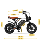 Vélo électrique Victrip R6pro à gros pneus et longue autonomie 48v25ah pour adultes, disponible en entrepôts UE, États-Unis et Canada