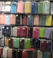 Coque en silicone d'origine pour iPhone et coque en silicone souple antichoc avec logo personnalisé