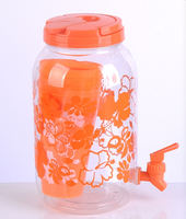 Vente en gros Pichet d'eau froide avec robinet pour bar de fête Conteneur d'infuseur de fruits Pichet à jus d'eau Distributeur de boissons en plastique