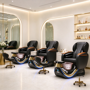 Fauteuil de pédicure spa de luxe avec massage électrique, fauteuil de pédicure pour salon de manucure, station de pédicure, fauteuil de manucure et pédicure pour salon de beauté - Product Image 1