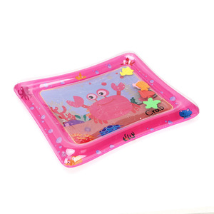 Inflatable Baby Patting Water Mat Pink <b>Crab</b> Design 0-24 Months Home Use Environmentally Friendly PVC - Product Image 3
