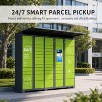 Süpermarketler ve Alışveriş Merkezleri için Self Servis Teslimat ve Alma Plaj Dolabı Özel Akıllı Metal Paket Dolabı