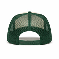 Casquette Trucker Snapback Ajustable à 5 Panneaux avec Dos en Maille, Cordon Avant, Logo Brodé Personnalisé et Couleurs Contrastées, Prix de Gros