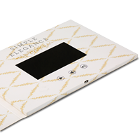 Invitation de mariage et boîte cadeau découpées au laser avec port USB, écran numérique 4,3 pouces, album de cartes de vœux style musical, brochure vidéo