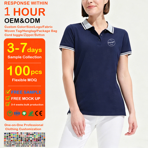 Chemise Polo de Travail pour Femme à Boutons Coupe Classique en Piqué 95% Coton 5% Spandex avec Broderie Personnalisée – Grande Vente - Product Image 3