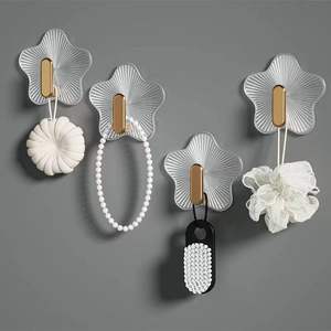 IStapromo Gifts Acrylic Transparent <b>Hook</b> Strong Adhesive Kitchen Living Room Bathroom Wall Multifunctional Towe Key Storage - Product Image 4